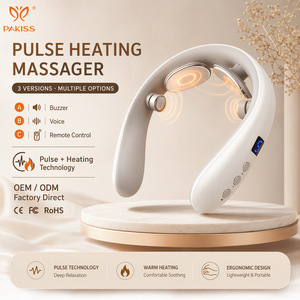 Wholesale Portable Neck Massager Electric Pulse Heated Neck Massage Machine Voice <b>Remote</b> <b>Control</b> OEM ODM - Product Image 1