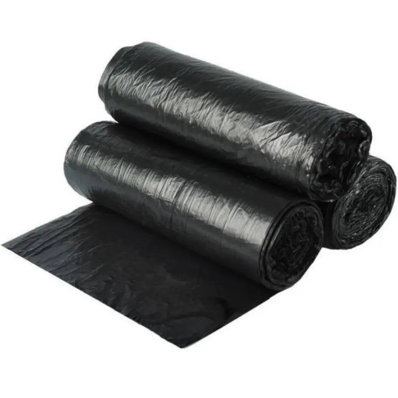 DAFENG 1mil 1.2mil 2mil 3mil HDPE Plastic garbage bag on roll trash bag can liner with 42gallon 55 gallon 60 gallon capacity