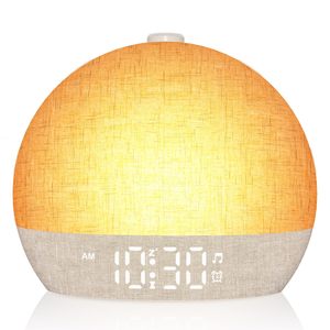 Hot Sales White Noise Sound Machine for Sleep Wake up Light Table <b>Digital</b> Electronic Sunrise Alarm Clock <b>Calendars</b> Soft Lighting - Product Image 1