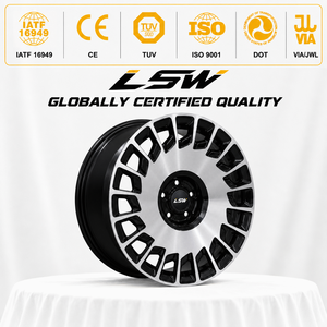 ล้อฟอร์จ LS8197 4x100 4x114.3 ขนาด 15 16 17 นิ้ว ราคาดีที่สุด รับประกันคุณภาพ เทียบเท่า OEM สีดำขัดเงา - Product Image 3