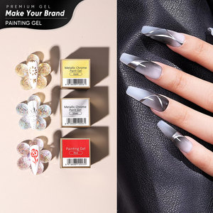 Esmalte <span class=keywords><strong>de</strong></span> Uñas en Gel Metálico Cromado Hanyi, Juego <span class=keywords><strong>de</strong></span> Esmaltes <span class=keywords><strong>de</strong></span> Uñas en Gel UV LED, Diseño Artístico, Base, Uso en Salón, Remojo Libre, No Tóxico, Vegano - Product Image 3