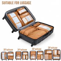 8 ensembles de cubes de rangement pour les essentiels de croisière, grands sacs organisateurs de bagages pour vêtements, sacs économiseurs d'espace