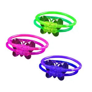 Vielzahl an Farben Armbänder leuchtende Stäbchen Spielzeug glänzend im Dunkeln Schmetterlings-Armband für Kinder Geburtstag Party Lieblingsgeschenke