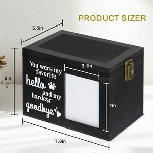 Masif Ahşap Çevre Dostu Özel Oymalı Evcil Hayvan Tabutları Köpek Kedi Kremasyon Anıt Külleri Kutusu Mühürlü Ahşap Hatıra Fotoğraf Çerçevesi - Product Image 4