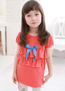 Wholesale Children Clothing Summer Casual Indian Short Sleeve Dress With Bow for Kids Girl From China Manufacturer - Product Image 5
