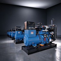 Groupe électrogène diesel à châssis ouvert 50Hz 230V/400V avec contrôleur Harsen, refroidissement par eau, pour alimentation de secours résidentielle