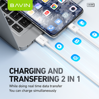 Cargador Rápido BAVIN CB359 de 120w Tipo C USB C con Cable de Datos USB para Teléfono Xiaomi