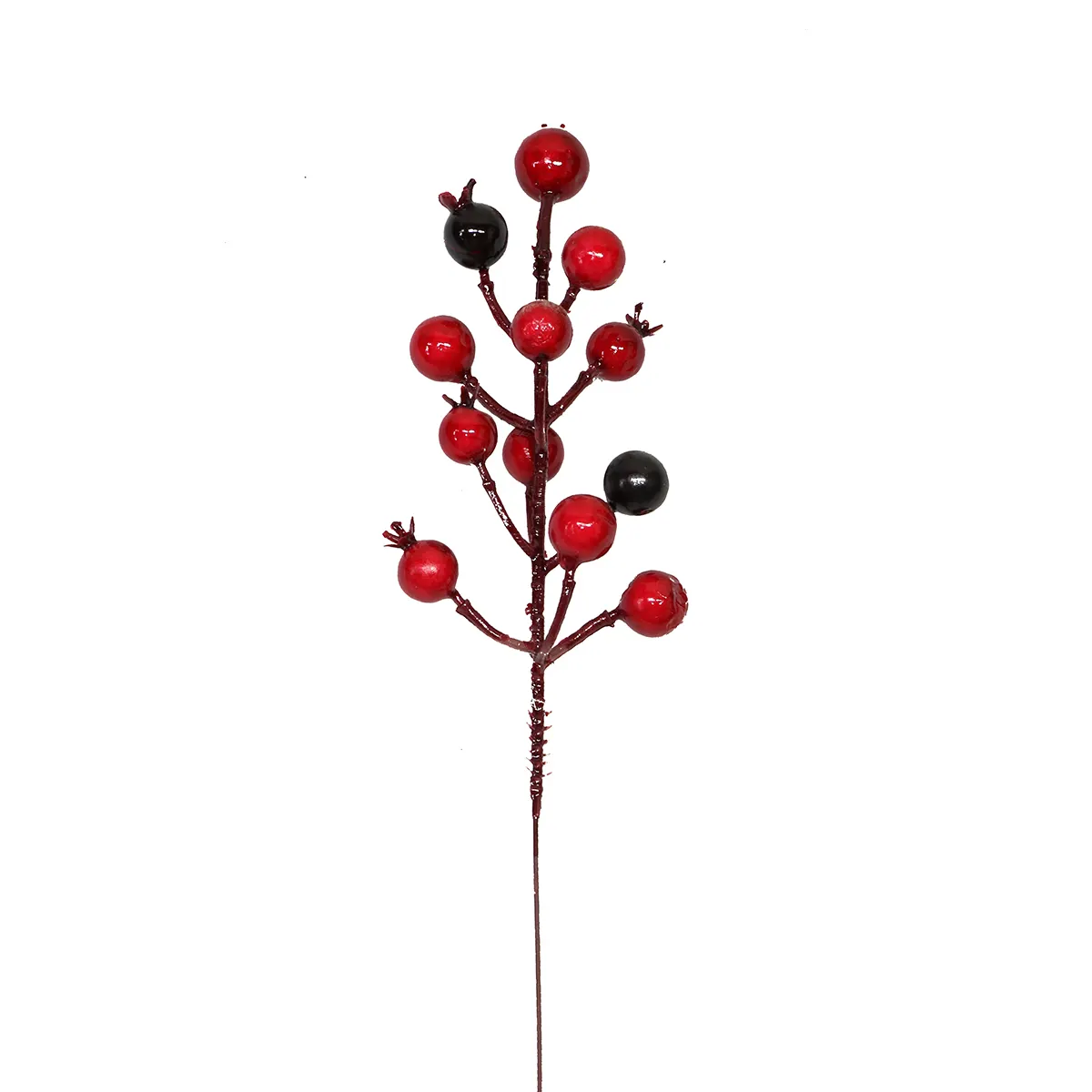 Grandes tallos de bayas rojas artificiales de Borgoña para decoraciones de árboles de Navidad para ceremonias artesanías bodas vacaciones