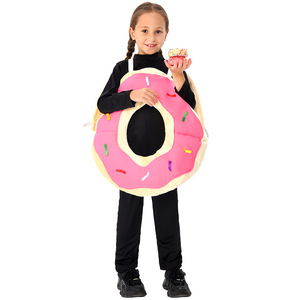 Costume de donut pour enfants, tenue de cosplay d'Halloween, motif paillettes roses, vêtement de performance, taille moyenne - Product Image 2
