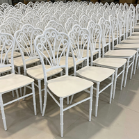 Chaise d'hôtel en gros, mobilier événementiel, chaise Chiavari blanche empilable pour mariage et location