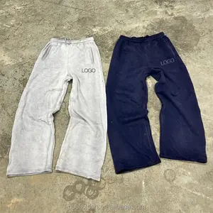 Wholesale Blank Sweatpants High Quality Men Sweatpants Straight Leg Custom Logo Acid Wash Jogger Sweatpants For Men