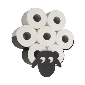 Oniya Fashion Kitchen Napkin <strong>Holder</strong> <strong>Sheep</strong> Wall Mount Black Metal <strong>Toilet</strong> Paper <strong>Roll</strong> <strong>Holder</strong> for Kitchen,Shower Bathroom &amp; Balcony - Product Image 1