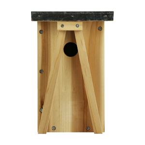 Nichoirs en bois pour oiseaux avec trou d'<span class=keywords><strong>entrée</strong></span>, protection métallique contre les prédateurs, loquet sécurisé, rainures pour jeunes oiseaux, nichoirs en cèdre pour passerois bleus à l'<span class=keywords><strong>extérieur</strong></span> - Product Image 4