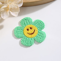 Broderie florale coréenne pour autocollants de vêtements, patchs pour chaussures, chapeaux, accessoires de coque de téléphone, laine à tricoter