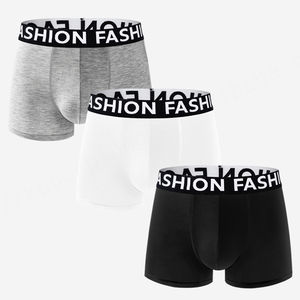 Calzoncillos bóxer con logotipo enorme para hombre, calzoncillos bóxer de algodón clásicos sólidos transpirables de pierna corta de primera calidad para hombre de alta calidad - Product Image 1