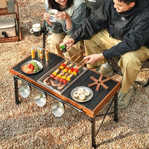 Sispeed Hout Loempia Igt Opvouwbare Tafel Camping <span class=keywords><strong>Outdoor</strong></span> Bbq Multifunctionele Igt Campingtafel - Product Image 1