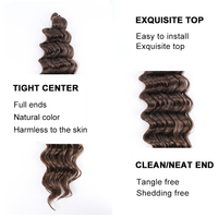 Cheveux synthétiques Kanekalon en fibre ondulée profonde brésilienne, ombrés blonds, en gros, Julianna 22 26 32 40 pouces, pour tresses au crochet