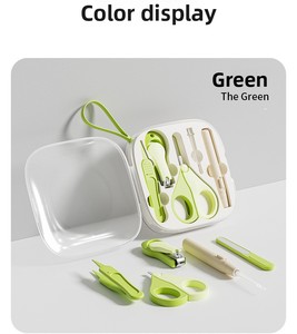 Kit de <span class=keywords><strong>manucure</strong></span> professionnel pour bébé, coupe-ongles 5 en 1 en acier inoxydable, portable, sûr, ciseaux de toilettage, éclairé - Product Image 5
