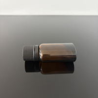 Flacon en verre transparent marron de 10 ml avec bouchon à vis pour huiles essentielles, sérums, parfums, soins de la peau, diffuseur à bâtonnets – Prêt à l'emploi