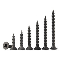 VGBUY 100 pièces # Vis à bois 8 x 2 pouces, tête cruciforme modifiée Phillips, acier inoxydable 410, autotaraudeuses, zinguées noires