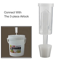 Lot de 3 bouchons de fermentation avec joint en silicone, en plastique PP sans BPA, pour la fermentation de bocaux, la fabrication de vin et de bière