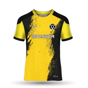 เสื้อฟุตบอลโพลีเอสเตอร์น้ำหนักเบา ระบายอากาศได้ดี แห้งเร็ว ยืดหยุ่นได้ แบบซับลิเมชั่น คอวี แขนสั้น ผลิตตามสั่งจากซัพพลายเออร์บังกลาเทศ - Product Image 1