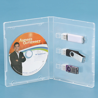 SUNSHING Stok Siap Grosir Kemasan Plastik USB Flash Drive Kotak Pendrive Plastik Kotak Memori Flash 3 Kotak USB-Stick