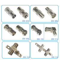 TV Satellite DVR RF Câble Adaptateur Connecteur IEC PAL DVB-T Femelle Jack Plug F Male Plug Cuivre Zinc Vidéo Splitters Convertisseurs