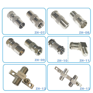 Truyền hình vệ tinh DVR RF Cáp Adapter kết nối IEC PAL DVB-T nữ jack cắm f nam cắm đồng kẽm Video Splitter chuyển đổi - Product Image 4