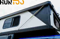 Huntoo Nuevo Diseño Carter Gris Negro Blanco Tundra Camper Overland Carpa Desplegable de Carcasa Rígida para Camioneta