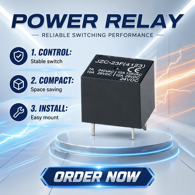 JZC-23F Miniature 12V 20A Power PCB Relay / PCB Mounting Relay