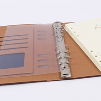Bloc-notes FOSKA avec reliure à 6 anneaux, fermeture magnétique, carnet de notes A5 avec 100 feuilles de papier 80GSM pour conférence
