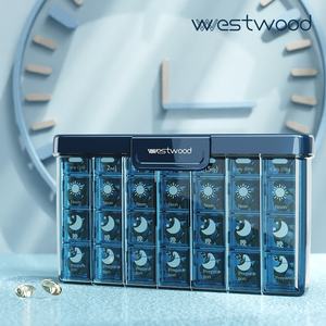 <span class=keywords><strong>Pilulier</strong></span> en plastique PP étanche à l'humidité de grande capacité 21/28 grille <span class=keywords><strong>matin</strong></span> milieu de <span class=keywords><strong>soir</strong></span>ée semaine sept scellé - Product Image 5