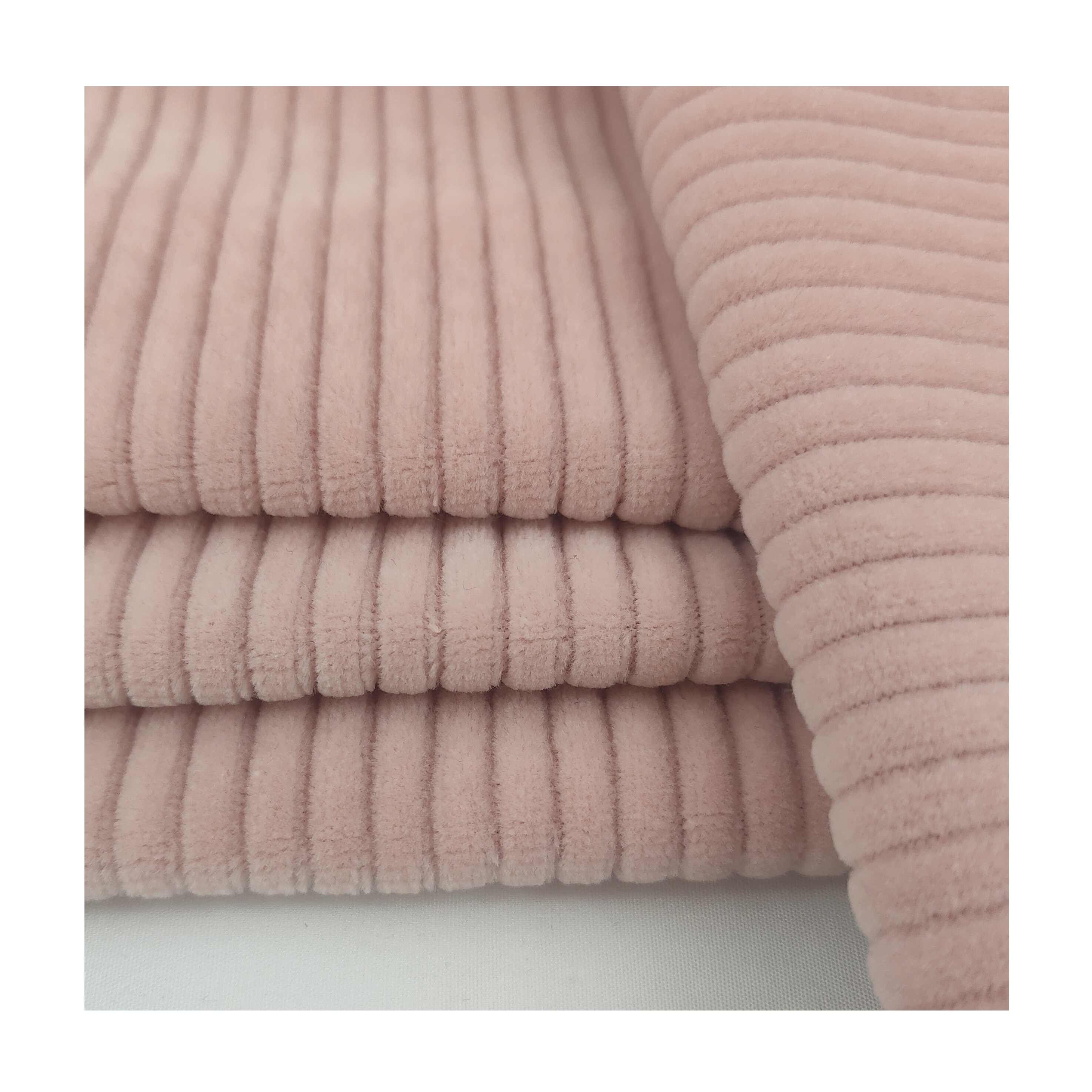 Custom Thick 72%cotton 25%polyester 3%spandex Solid Dyed Knitted Corduroy Fabric for Jackets Pants Clothes