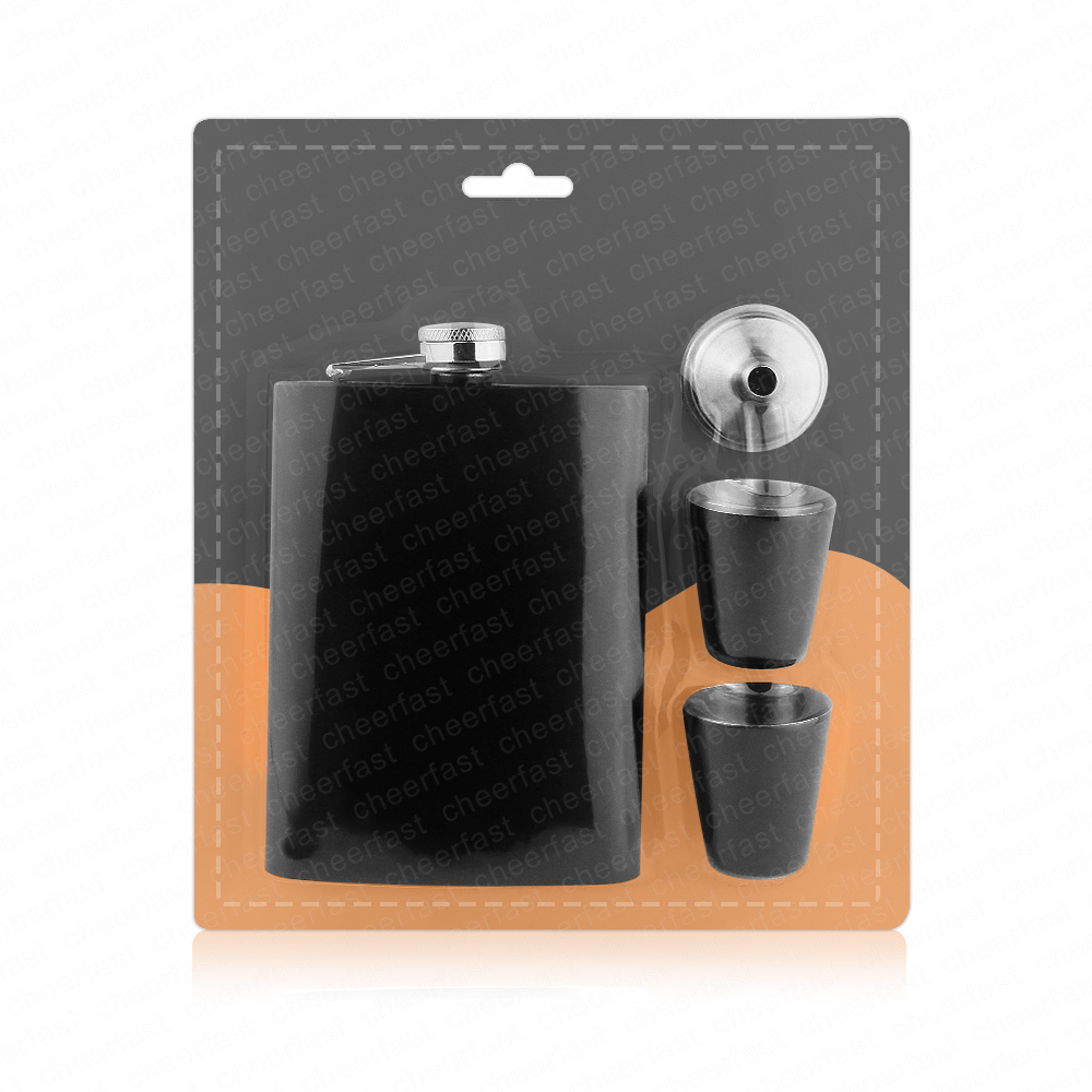 Black hip flask