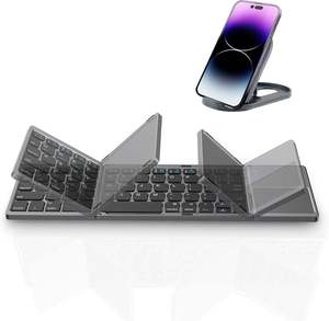 Travel Mini Foldable Keyboard with <b>Mouse</b> Touchpad <b>Bluetooth</b> Wireless Portable Keypad for Tablet Phone - Product Image 1