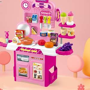 Jouets d'équipement de <span class=keywords><strong>cuisine</strong></span> de <span class=keywords><strong>simulation</strong></span>, jeu de <span class=keywords><strong>cuisine</strong></span> avec nourriture factice, jeu de <span class=keywords><strong>cuisine</strong></span> miniature pour enfants - Product Image 4