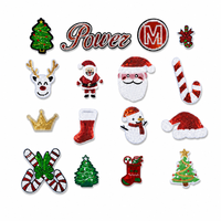 Patchs de Noël à sequins thermocollants et à coudre, motifs Père Noël, Bonhomme de neige, Renne, Canne à sucre, Chaussette, badges appliqués, cadeau pour vêtements