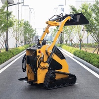 Chargeuse compacte sur chenilles hydraulique avec moteur diesel EPA Euro5, mini-chargeuse compacte, équipement agricole et d'aménagement paysager de haute performance