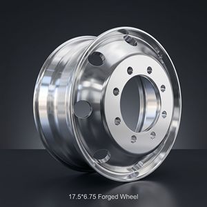 Jante de camion en aluminium MEIKA, neuve, 17,5*6,75, robuste, forgée, remplacement de moyeu de roue, brillante, haute dissipation de chaleur, ISO - Product Image 1