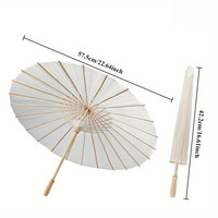 Parasol de mariage en bois et bambou, artisanat traditionnel chinois en papier blanc, idéal pour les mariages en extérieur (DIY)