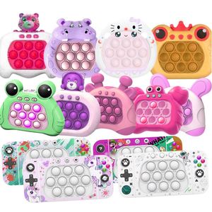 Quick Push Handheld <b>Electronic</b> <b>Game</b> Console Fast Light-Up Puzzle Novelty Popit Toy Spanish Fidget Squeeze Toy Silicone PU Stress - Product Image 5