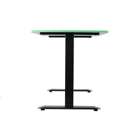 Table d'étude électrique moderne Bureau de jeu à bordure verte pour bureau à domicile Bureau de jeu d'ordinateur en métal