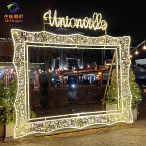 GardenS <span class=keywords><strong>Treet</strong></span> Nouveau design de lumières LED en forme de cadre photo, étanches IP65, pour usage extérieur, lumières de Noël, couleurs RGB - Product Image 3