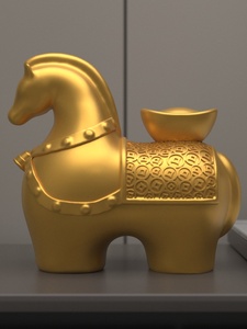 Resin Crafts Money Ornaments Bogu <b>Rack</b> for Home Decor New Chinese-Style Folk Art <b>Wine</b> <b>Cabinet</b> for Living Room Office Decorations - Product Image 3