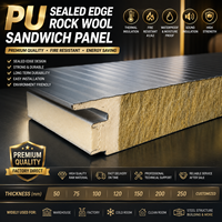 Panneau sandwich isolant en laine de roche avec bordure en PU pour bardage métallique et panneau isolant extérieur, matériaux de construction industriels