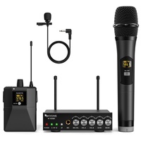 Microphone sans fil UHF Fifine K036A, microphone dynamique portable pour karaoké, DJ, KTV, église, discours, studio, chant, enregistrement