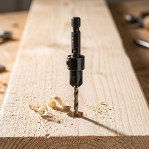 Top Quality Countersink Tapered <b>Drill</b> <b>Bits</b> Counter Sinker Set 1/4" Hex Shank Quick Change for Woodworking Pilot Screw Hole Set - Product Image 2