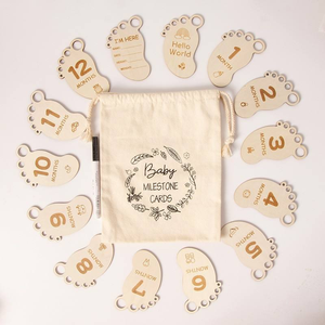 Bolsa <span class=keywords><strong>de</strong></span> Algodón Ecológica con Logotipo Personalizado, Bolsa <span class=keywords><strong>de</strong></span> Regalo para Guardar la <span class=keywords><strong>Tabla</strong></span> <span class=keywords><strong>de</strong></span> Medidas del Bebé - Product Image 6