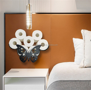 Nouveau design décoratif, forme <span class=keywords><strong>papillon</strong></span>, porte-serviettes et <span class=keywords><strong>papier</strong></span> de rechange pour animaux, support mural de <span class=keywords><strong>papier</strong></span> <span class=keywords><strong>toilette</strong></span> sur pied, support de rangement - Product Image 5